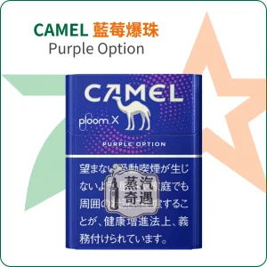 Camel藍莓爆珠Purple Option 駱駝加熱菸口味｜整條10包裝 Ploom主機專用｜日本原裝進口